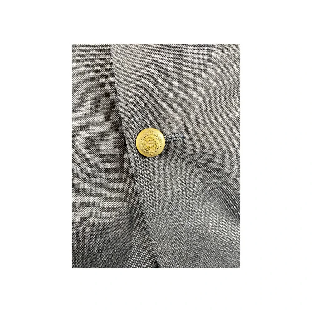 Meeting Street Navy Wool Blend Blazer 46‎ Long Mens Classic Fit Gold Buttons